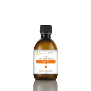 Flaxseed (Linseed) Virgin Certified Organic Oil 10ml 50ml 100ml 250ml 500ml 1 litre