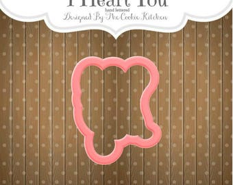 Hand Lettered I Heart You Cookie Cutter