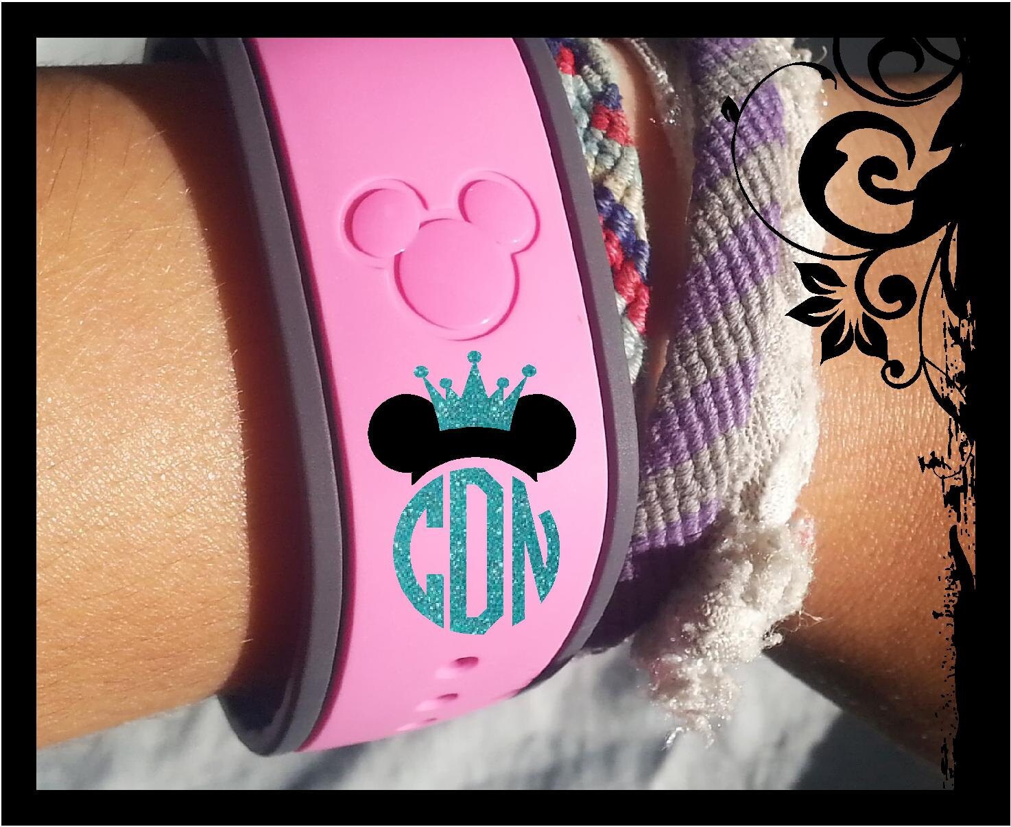 Crowned Personalized Monograms for Your Magic Bands
