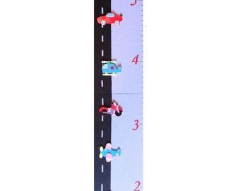 Wooden Growth Chart- Boy/ Cars/ Vehicles/ Foldable