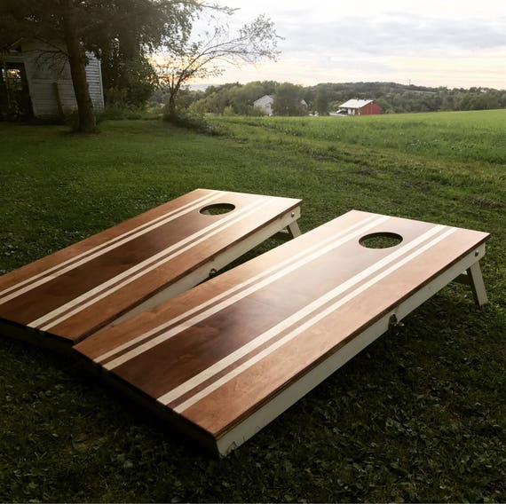 Stained Cornhole boards corn hole board Toys and Games