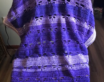 Plum and Grape Dragonfly Afghan