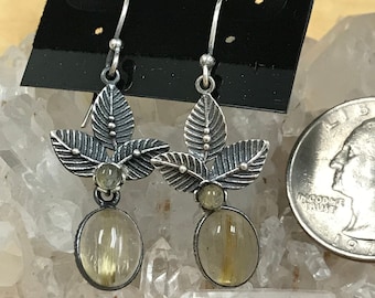 Golden Rutilated Quartz Earrings