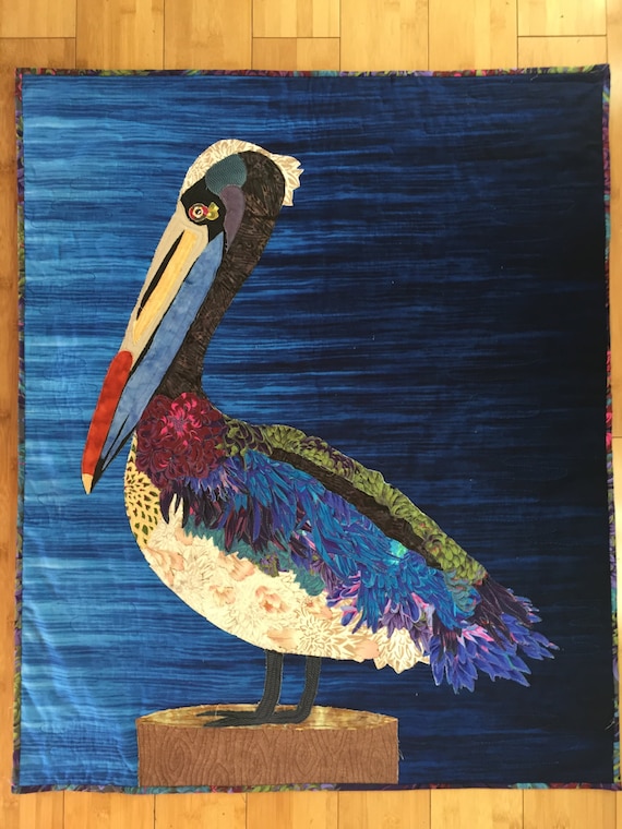 pelican art quilt pattern pelican quilt