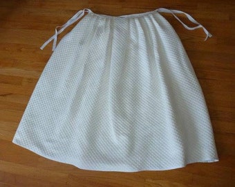 Hand-Sewn "Mock Quilted" Marseilles/Matelasse Petticoat ~ long length