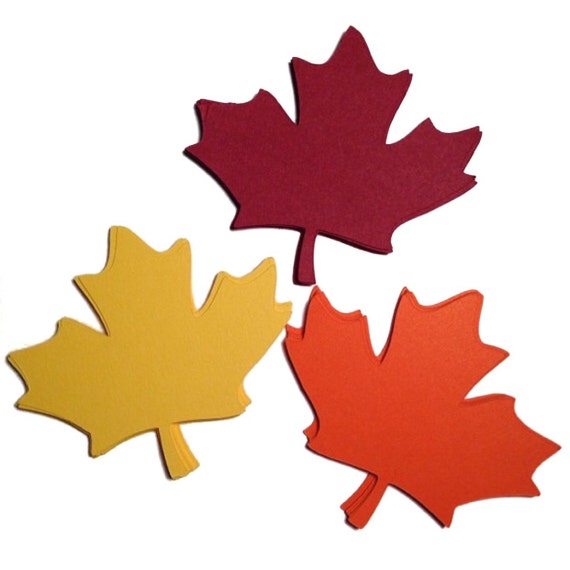 27 fall leaves 3 paper die cut autumn leaves