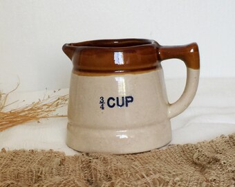 Vintage Pottery Measuring Cup