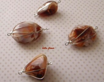 Pearl wrapped orange/copper/white 3cm