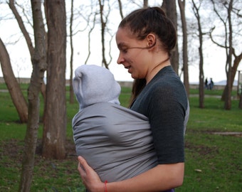 Baby Sling Rings ,Gray Baby Sling,Baby Carrier,Baby Wrap Sling ,Baby Sling, Baby Gift, Affordable Baby Sling!
