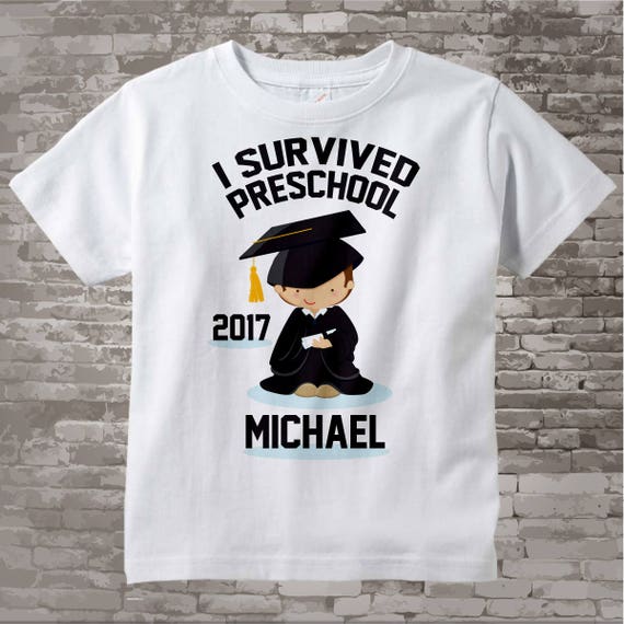 Download Personalized I Survived Preschool Shirt Preschool Graduate