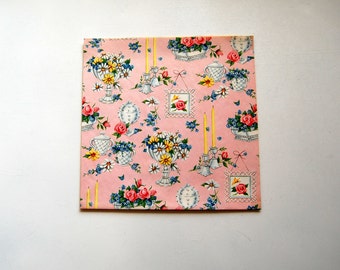 Mid-Century Bridal Shower/Wedding/Feminine Wrapping Paper, Vintage Gift Wrap