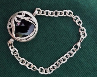 Antique Turkish Silver/Black bracelet