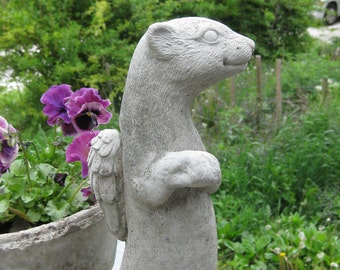Ferret with Angel Wings Statue (Shipping for West of the Mississippi River)