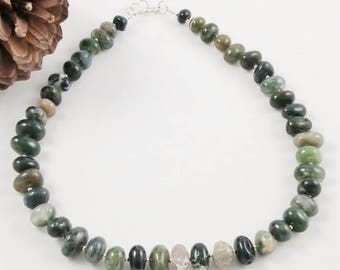 Green Moss Agate Necklace