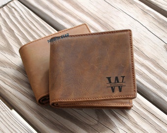 Cowhide leather, Mens Leather wallet, Mens Personalized, Personalized Wallet, Mens BiFold Wallet, Gifts for Him, Custom Wallet, Mens gift