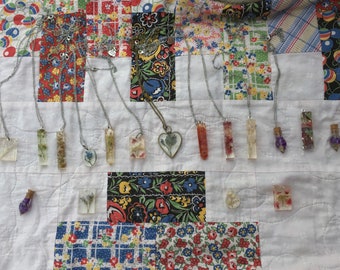 Request Custom Flower Necklace With Your Own Flowers or Pendant/Flower Color of Your Choice