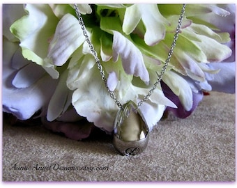 Teardrop Cremation Urn Necklace, Tear in the Ocean Ash Holder, Cremation Urn, Water Drop Cremains Urn, Memorial Urn Necklace, Sympathy Urn