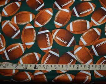 Benartex. Touchdown Green - Cotton fabric BTY - Choose your cut