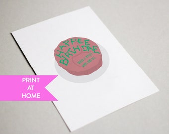 Harry Potter | HAPPEE BIRTDAE | Birthday card | digital printable card | Happy Birthday | Harry Potter Card | Harry Potter Fan Card | Hagrid