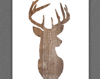 Deer head printable | Etsy