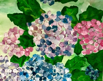 Abstract Original Artwork Hydrangea