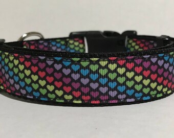 Hearts Dog Collar - Adjustable Dog Collar - Valentines, Valentine, Heart, Love