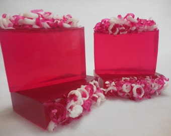 Candy Apple Soap - Pink Apple Soap - Glycerin Soap - Fruity Soap - Valentines Day Soap - Moisturizing Soap - Pink Soap - Fresh Apple Soap