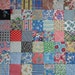 Vintage Feedsack Fabrics,1930s,1940s Fabric,Charm Pack,2.5" Squares,Precut Squares,Set of 63 - FREE SHIPPING