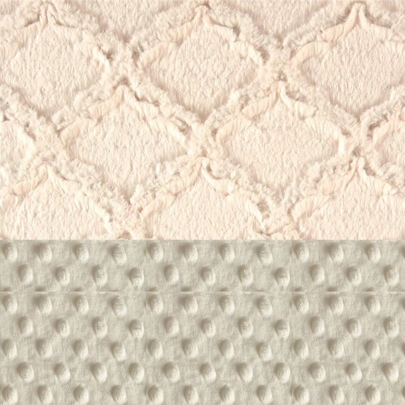 Minky Adult Blanket Personalized Blanket - White Ivory Throw, Twin Size / Lattice Blanket / Soft Blanket / Geometric Blanket / Minky Blanket