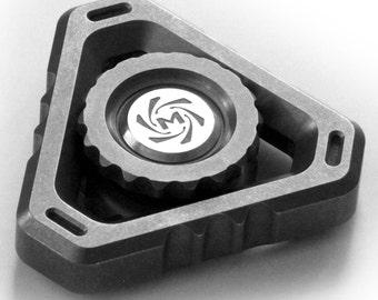 Mechforce - Deltacore Long Fidget Hand Spinner, Stainless Steel, Stonewashed