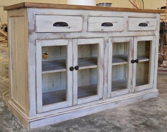Media Console, Entertainment Center, TV Stand, Console Cabinet, Reclaimed Wood, Vintage, Rustic, Shabby Chic, Salvaged, VMW173/VMW174