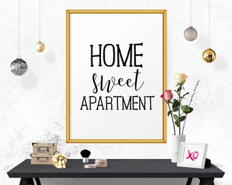 Home Sweet Apartment Decor Art Print Wall Home Sweet Apartment Decor Art Print Wall