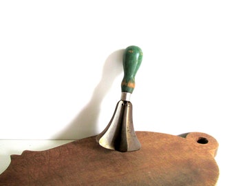 Vintage Green Handle Food Chopper 1940's Kitchen Utensil Jadeite Green Wood