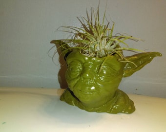 Yoda Planter 3D Printed Succulent planter Large or Small