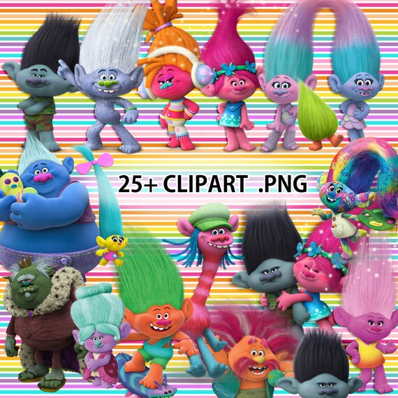 TROLLS new movie more than 25 CLIP ART transparent background