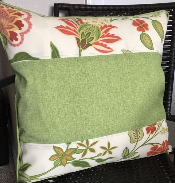 Outdoor Pillow Cover 20 x 20 inch Flower Pillow Cover Pink