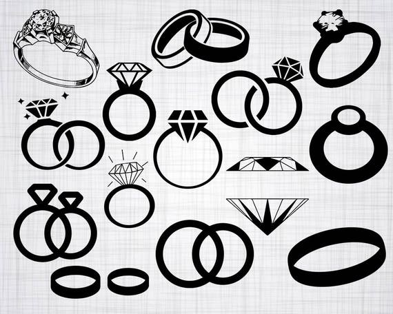 Download Engagement Ring SVG Bundle Diamond Ring SVG Clipart Cut