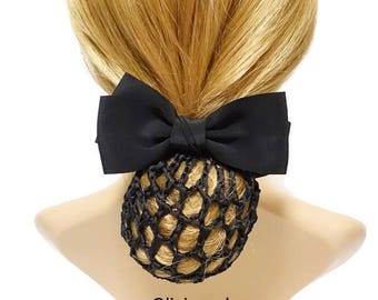 Hair Snood Net bow french barrette Clip hygienic hair accessory