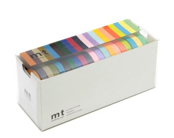 Masking Tape Kamoi Paper Japanese Kawaii Cute Washi 20 pcs Set Box / Basic Pastel & Quiet Colors MT20P0002 Shipping from Japan