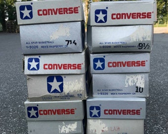 6x vintage converse PACK, rare sizes, 7.5 - 10.5 US, green size 10!