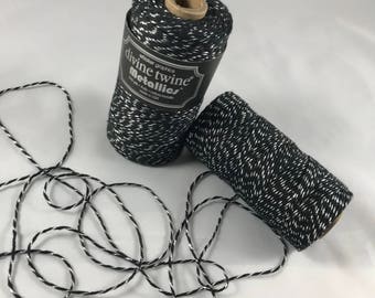 Divine Twine - Bakers Twine - Black Diamond - NEW Metallic Twist - Your Choice of Amount