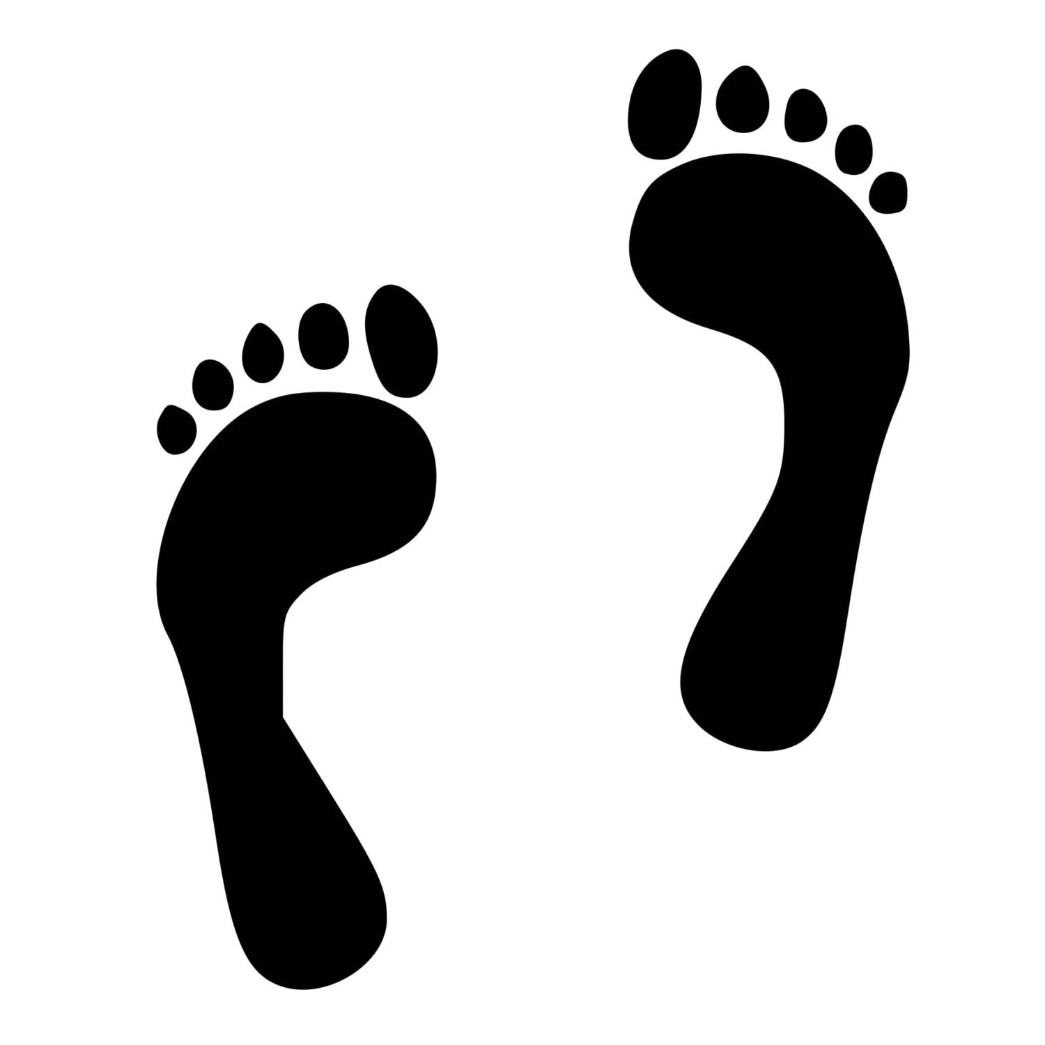 Human Footprints Die-Cut Decal Car Window Wall Bumper Phone