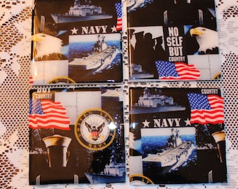Coasters - Tile - Navy