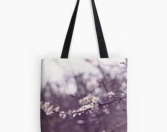 Pretty Wintery Blossom Tote Bag