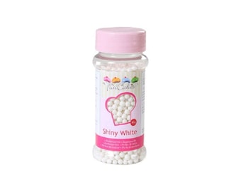 Brilliant FunCakes 80 gr white sugar pearls