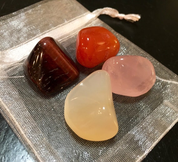 IVF & Fertility Stone Set Healing Crystals and Stones red