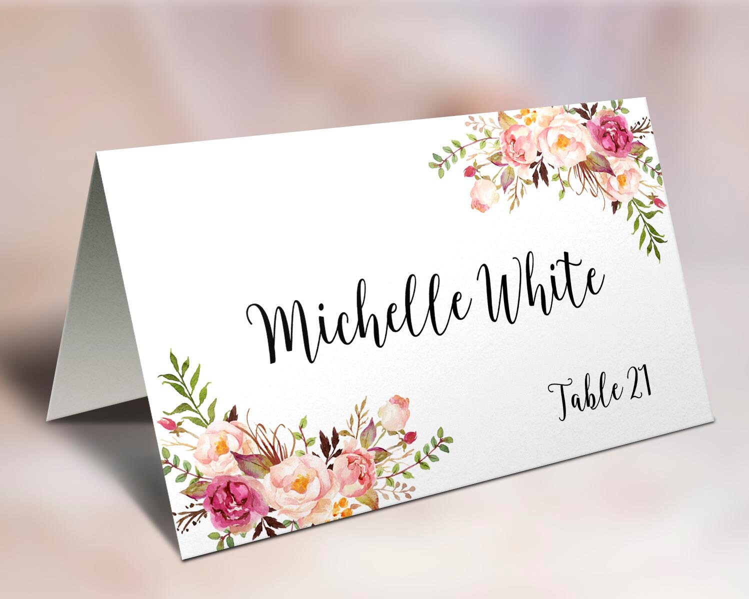 Table Name Card Template