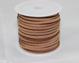 Tan Faux Suede Cord, 5mt/ 10mt/ 20mt/ 50m Faux Suede Cord, Jewelry Cord for Jewelry Accessories