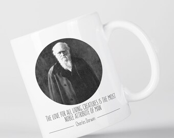 Love for All Living Creatures Charles Darwin Origin of Species Evolution Atheist Mug M1421
