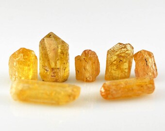 Imperial Topaz Crystals Seven Precious Topaz Natural Crystals